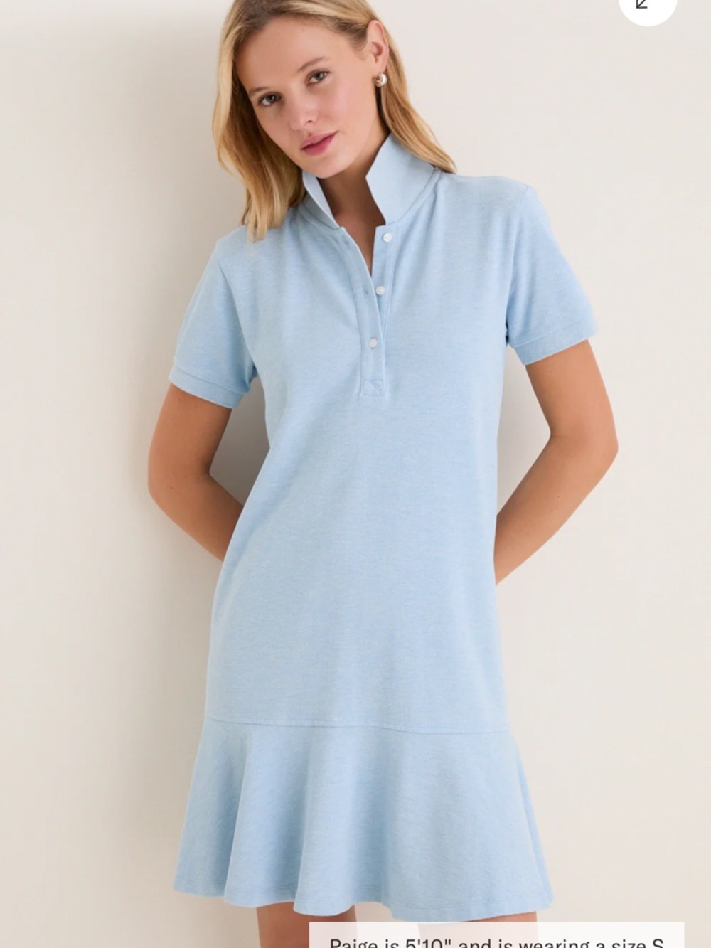 Tuckernuck May Light Blue Polo Shirt Dress